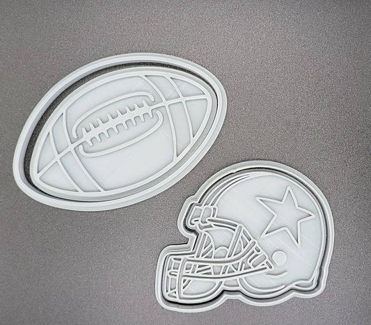 3D Printed Football Cookie Cutters & Stamps SunshineT Shop