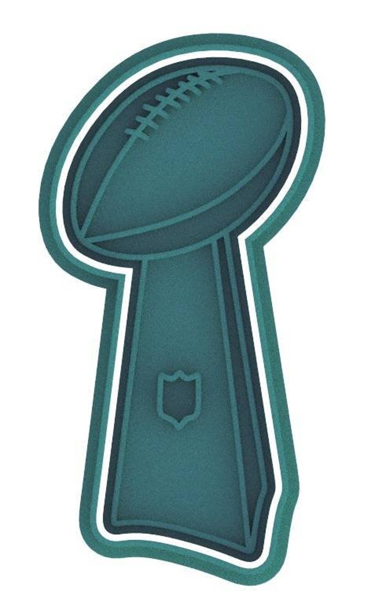 3D Printed Football Trophy Cookie Cutter & Stamp SunshineT Shop