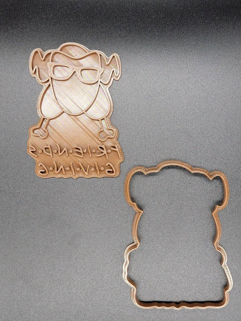 3D Printed Friendsgiving Cookie Cutter & Stamp SunshineT Shop