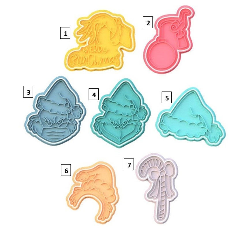 3D Printed - Grinch Cookie Cutter & Stamp SunshineT Shop