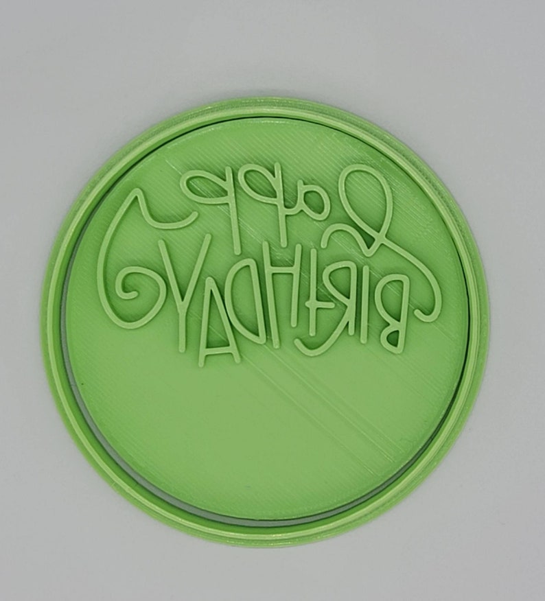 3D Printed Happy Birthday Cookie Cutter & Stamp - No.1 SunshineT Shop