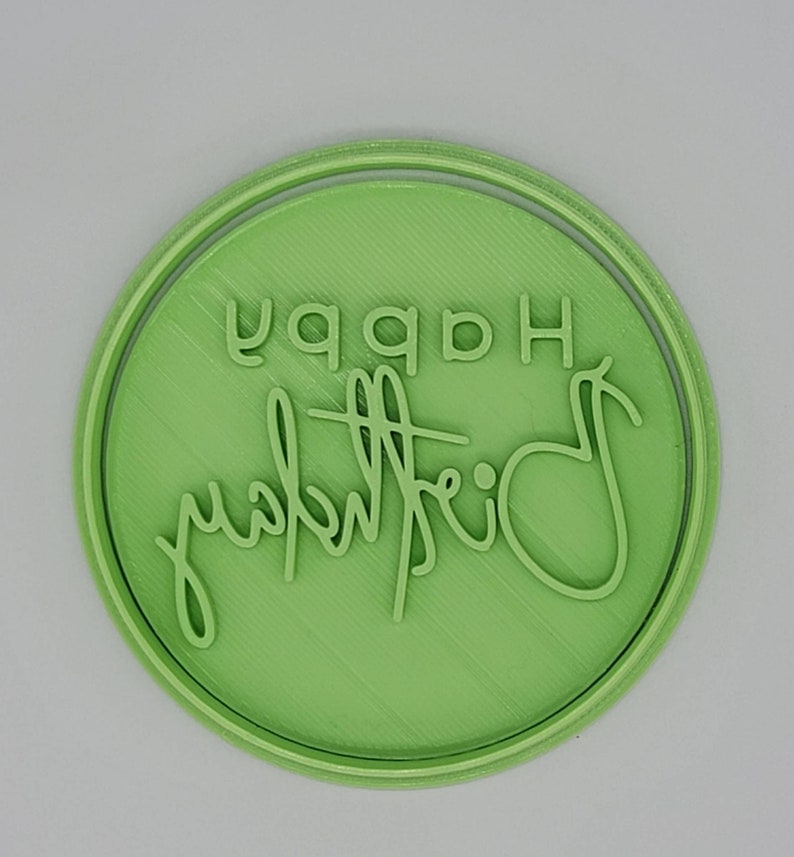 3D Printed Happy Birthday Stamp & Cookie Cutter - No.2 SunshineT Shop
