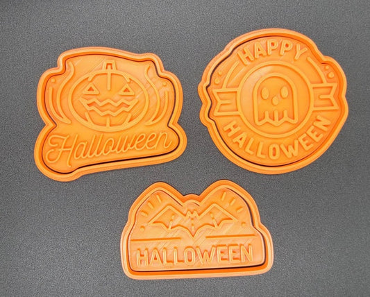 3D Printed Happy Halloween Cookie Cutters & Stamps SunshineT Shop