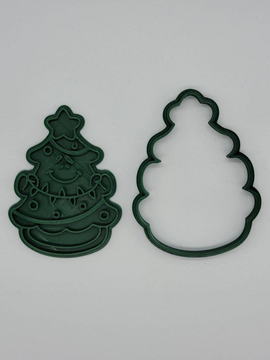 3D Printed Holiday Tree Cookie Cutter & Stamp SunshineT Shop