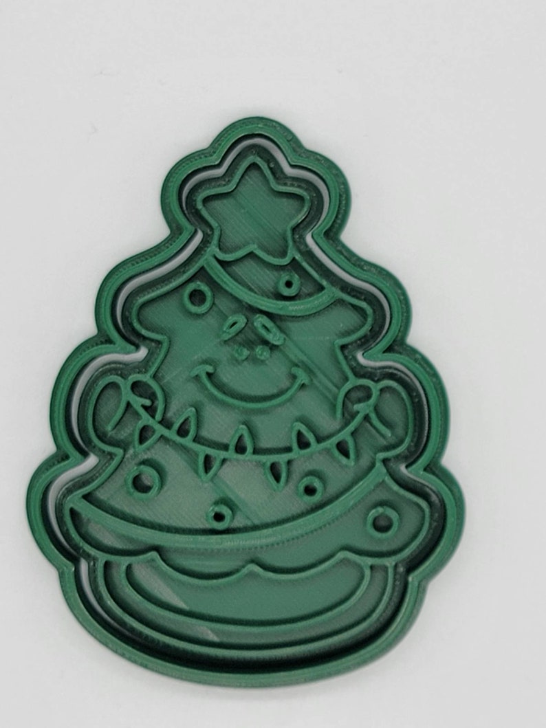 3D Printed Holiday Tree Cookie Cutter & Stamp SunshineT Shop