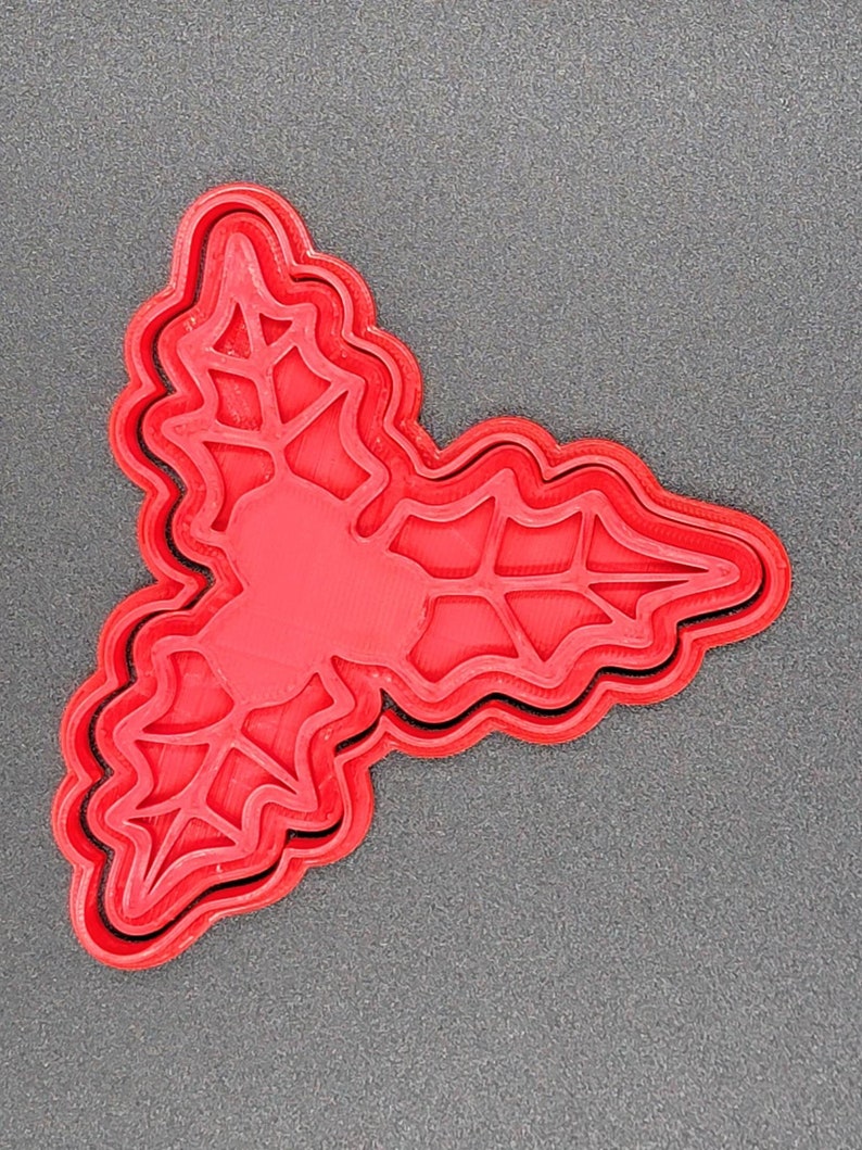 3D Printed Holly Cookie Cutter & Stamp SunshineT Shop