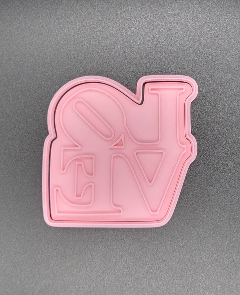 3D Printed Love/Valentines Day Cookie Cutter & Stamp SunshineT Shop