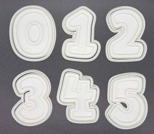 3D Printed Numbers Cookie Cutters & Stamps SunshineT Shop