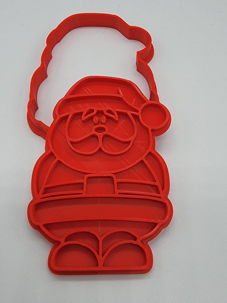 3D Printed Santa and Mrs. Claus Cookie Cutter & Stamp SunshineT Shop