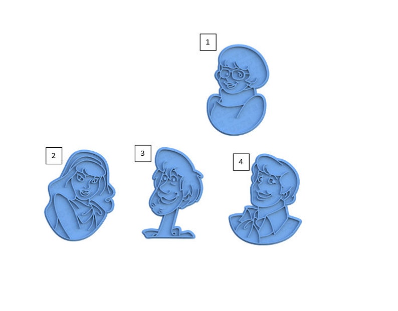 3D Printed Scooby Doo Cookie Cutters SunshineT Shop