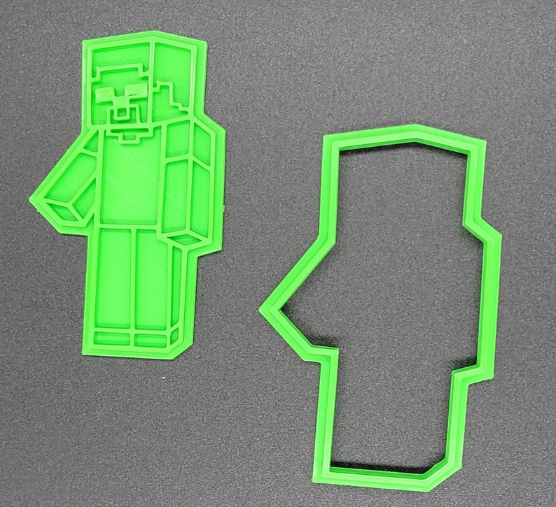 3D Printed Set of (3) Minecraft Cookie Cutters & Stamps SunshineT Shop