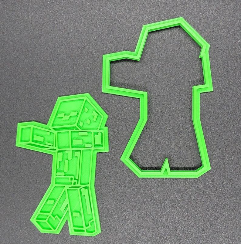 3D Printed Set of (3) Minecraft Cookie Cutters & Stamps SunshineT Shop