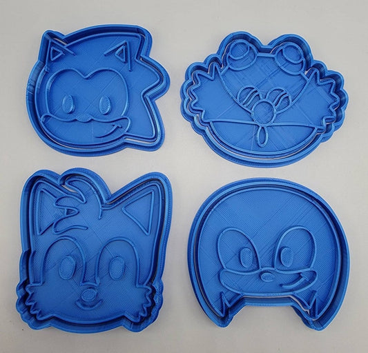 3D Printed Set of 4 Sonic Cookie Cutters SunshineT Shop