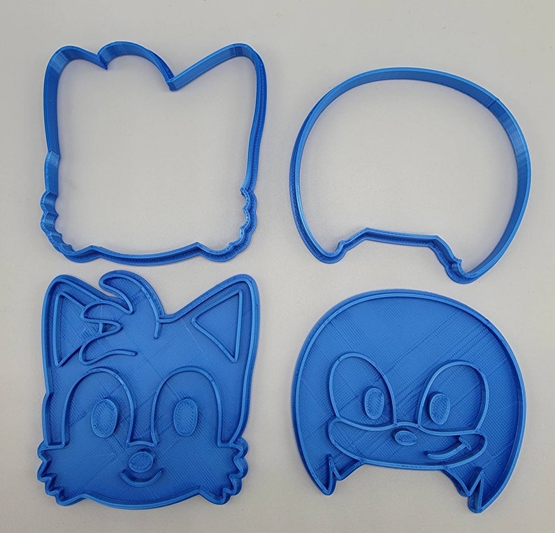3D Printed Set of 4 Sonic Cookie Cutters SunshineT Shop