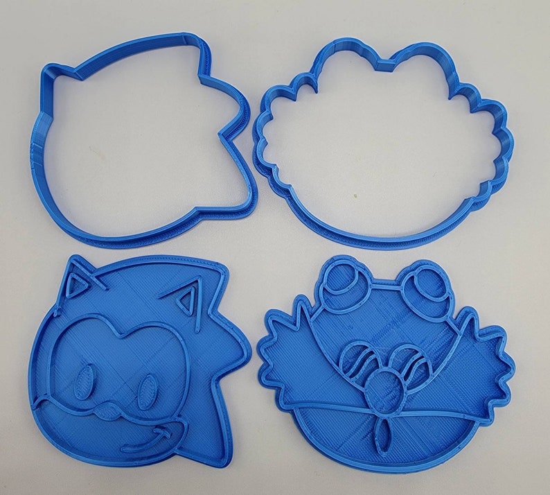 3D Printed Set of 4 Sonic Cookie Cutters SunshineT Shop