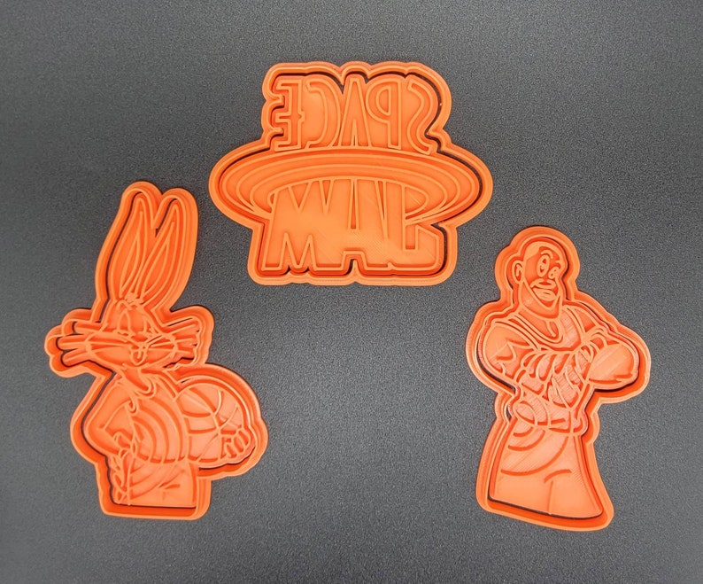 3D Printed Space Jam Cookie Cutters & Stamps SunshineT Shop