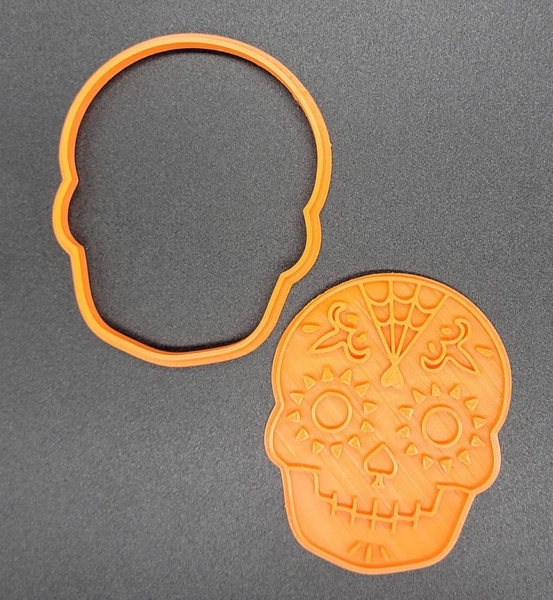 3D Printed Sugar Skull Cookie Cutters & Stamps SunshineT Shop