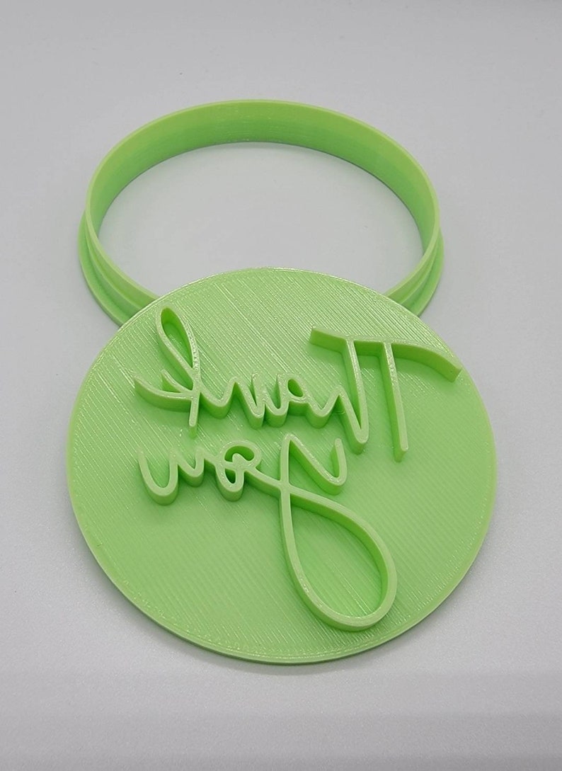 3D Printed Thank You No.1 - Cookie Cutter & Stamp SunshineT Shop