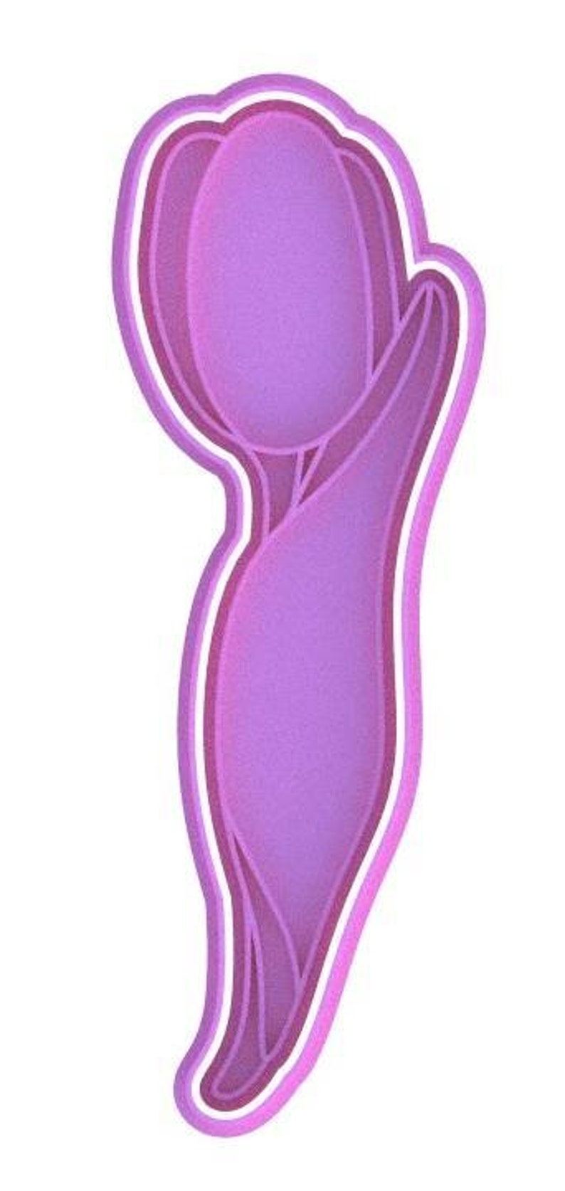 3D Printed Tulip Cookie Cutter & Stamp SunshineT Shop