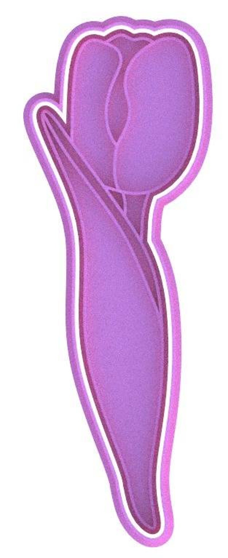3D Printed Tulip Cookie Cutter & Stamp SunshineT Shop