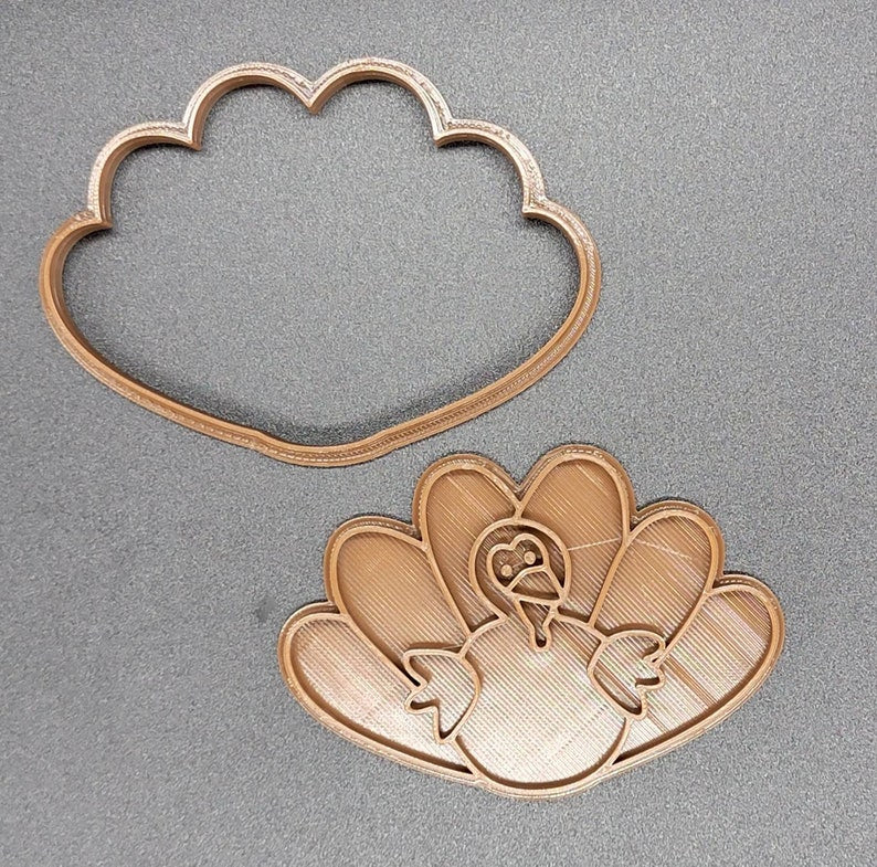 3D Printed Turkey Cookie Cutter & Stamp SunshineT Shop