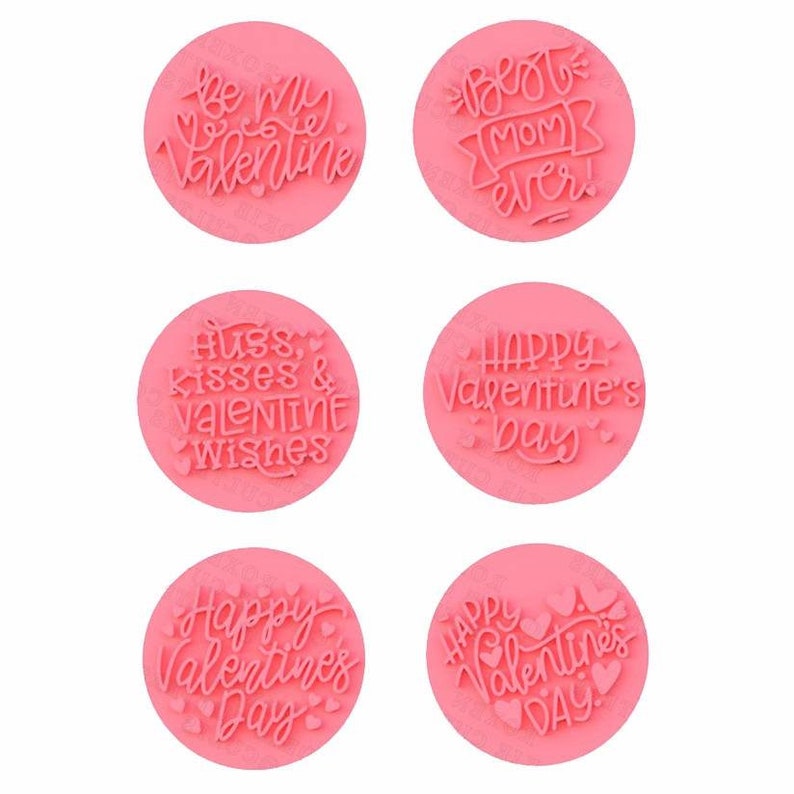 3D Printed Valentine's Day Text Cookie Cutter & Stamp SunshineT Shop