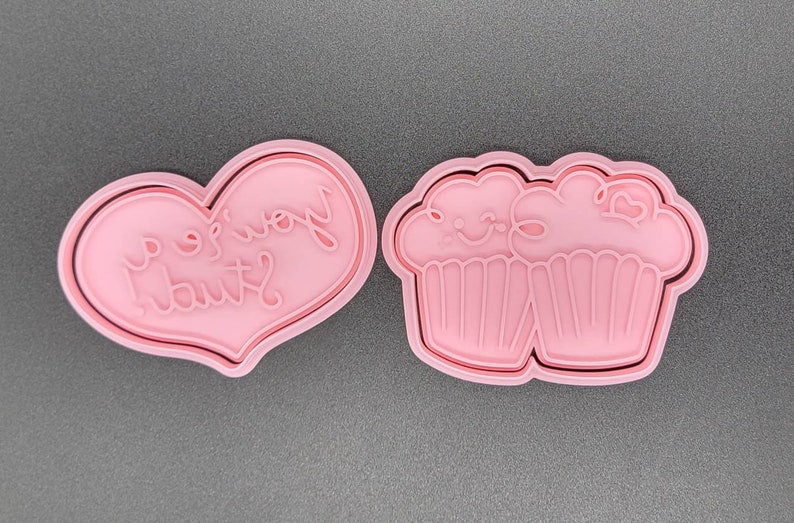 3D Printed Valentines Duos/Pun Cookie Cutters & Stamps SunshineT Shop