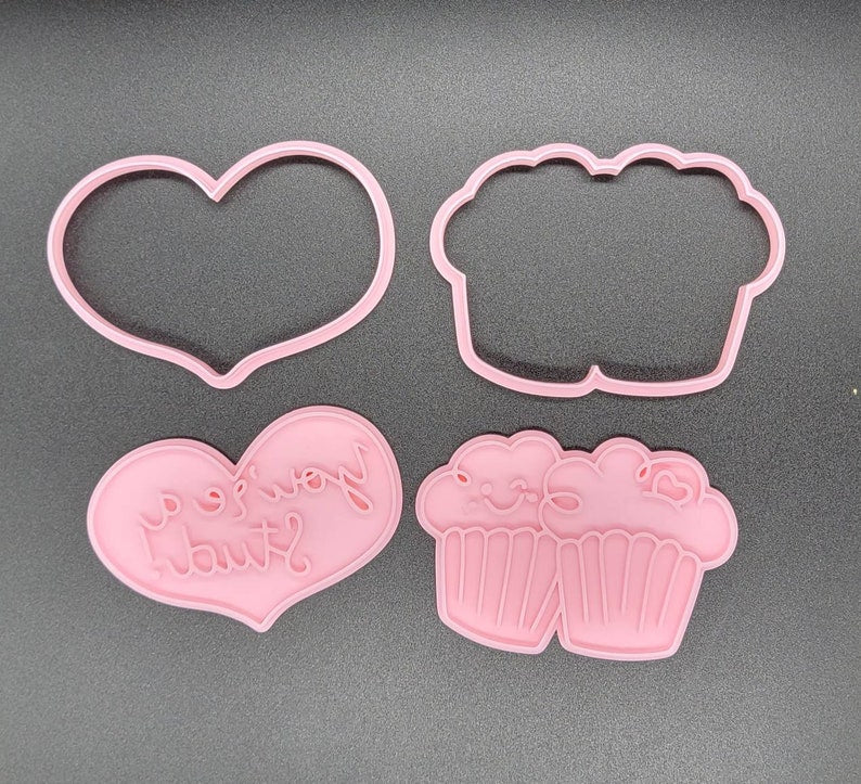 3D Printed Valentines Duos/Pun Cookie Cutters & Stamps SunshineT Shop