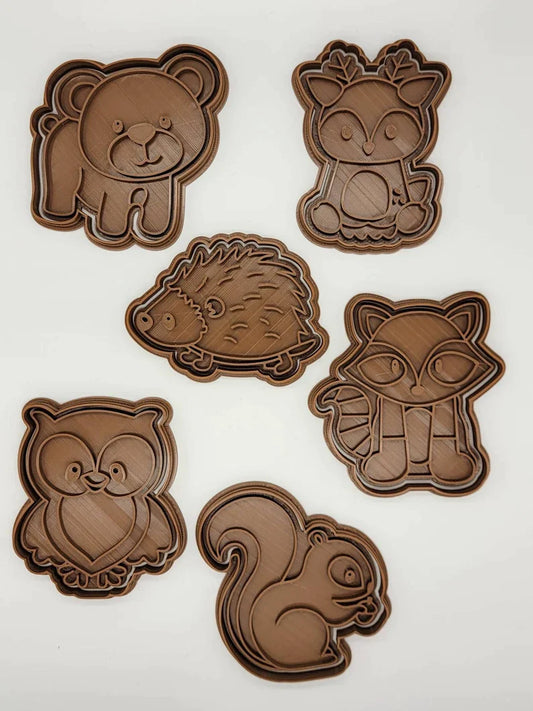 3D Printed Woodland Animals Cookie Cutter & Stamp SunshineT Shop