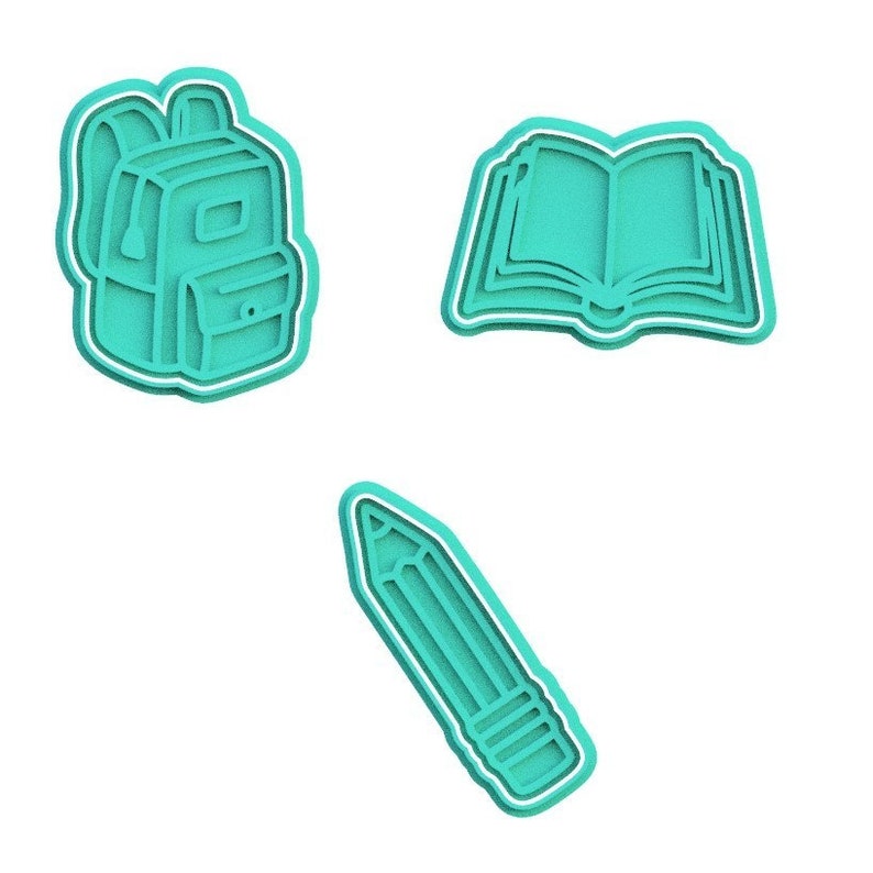 3D printed School Cookie Cutters & Stamps SunshineT Shop