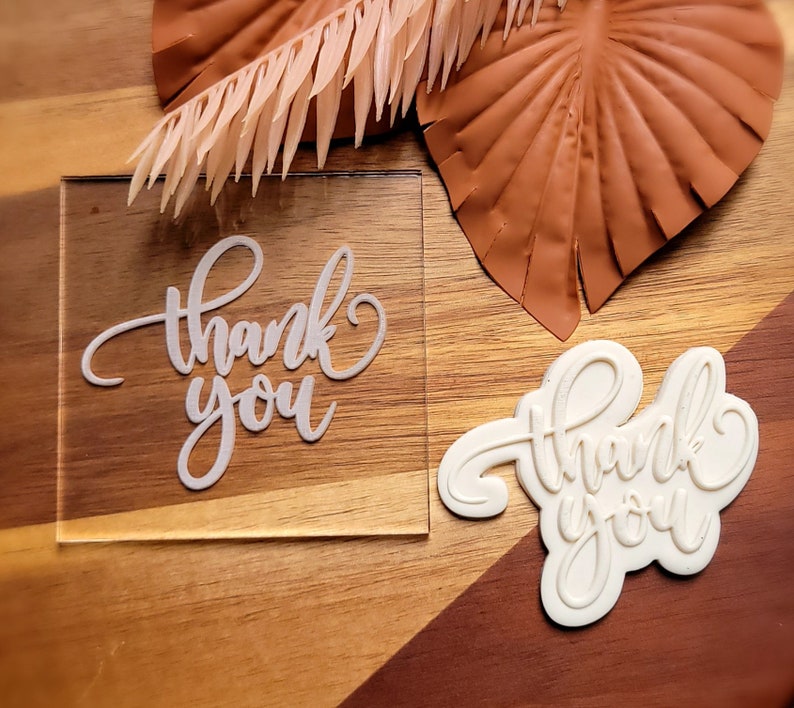 Acrylic Thank You Embosser for Fondant/Cookies/Cake SunshineT Shop
