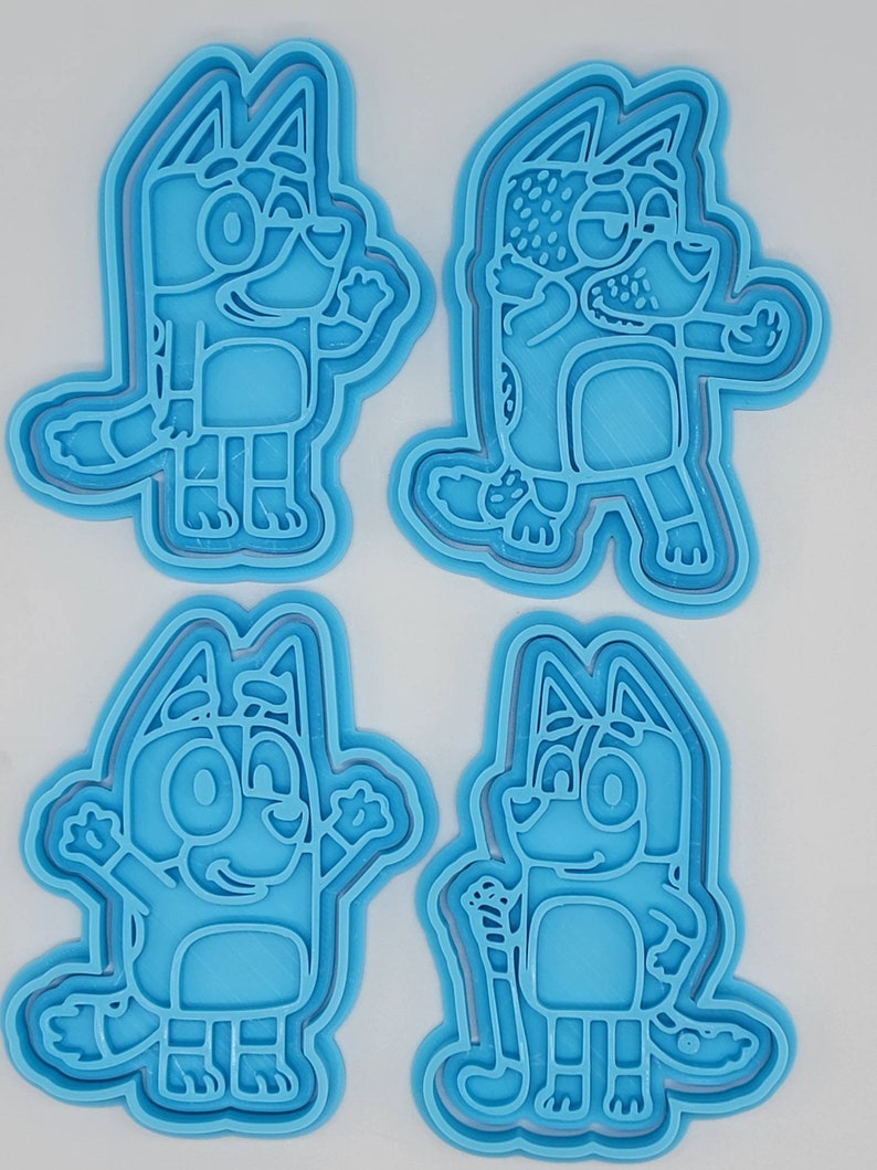 Bluey & Bingo Cookie Cutter and Stamp SunshineT Shop
