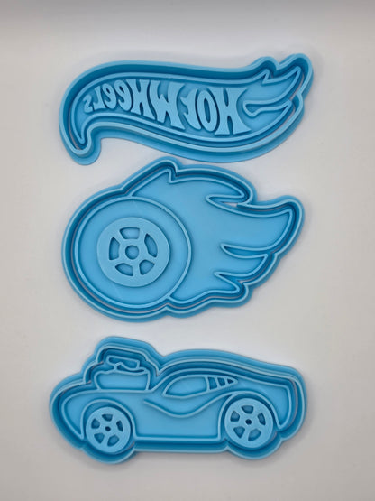 Hot Wheels Cookie Cutter & Stamp