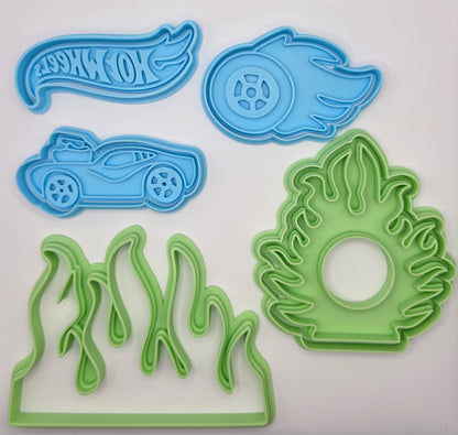 Hot Wheels Cookie Cutter & Stamp