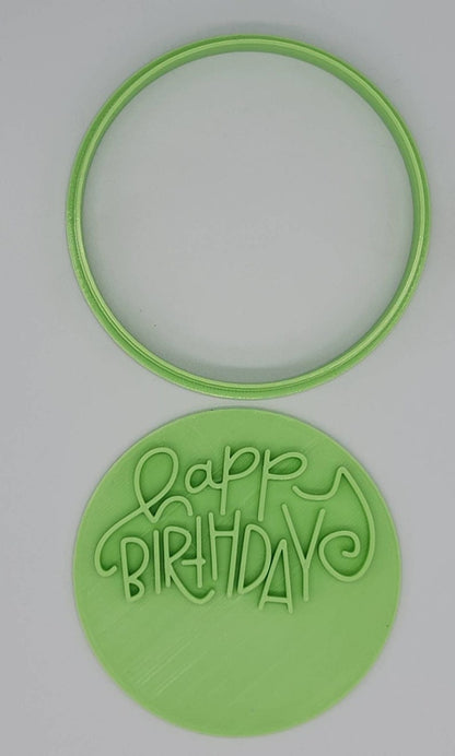 Happy Birthday No.1 Cookie Cutter & Stamp