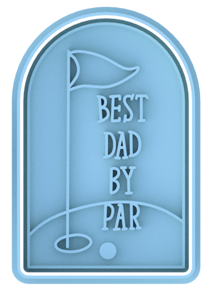 Best Golf Dad By Par Cookie Cutter & Stamp