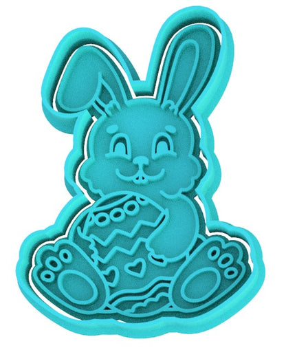 Easter Bunny Egg Cookie Cutter & Stamp