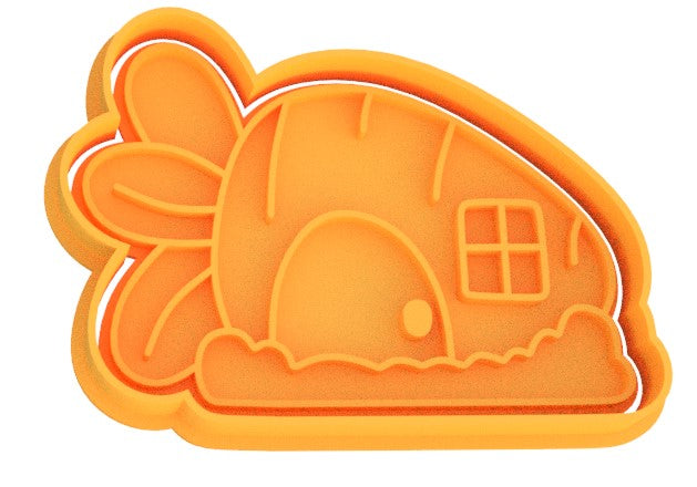 Carrot House Easter Cookie Cutter & Stamp
