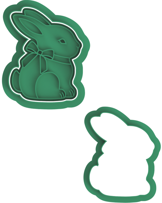 Classic Chocolate Easter Bunny Cookie Cutter & Stamp