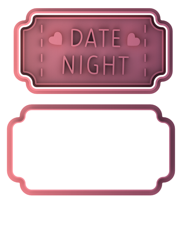 Date Night Cookie Cutter & Stamp