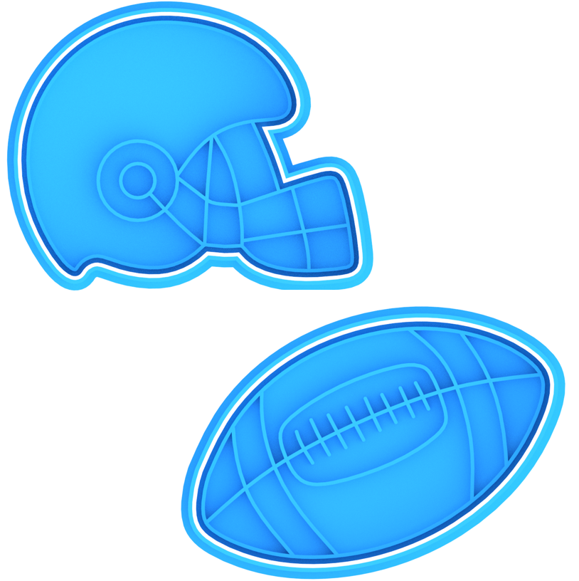 cookie ball football helmets Helmet Cutter & Stamp – SunshineT Shop J.S. SHARPE - SCOTTIE Lightly dust the cutter Select a Model:7' / 6-12# Medium Power Extra Fast Action Colors_Galaxy