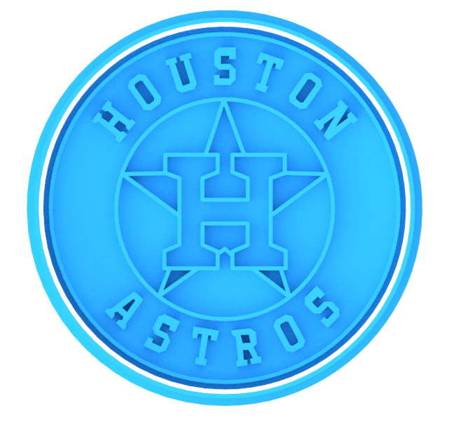 Houston Astros Round Cookie Cutter & Stamp