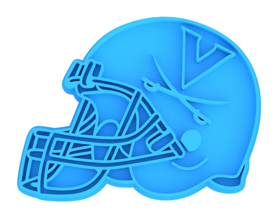 cookie cutters football helmet UVA Cavaliers Football Helmet Cookie Cutter & Stamp – SunshineT Shop