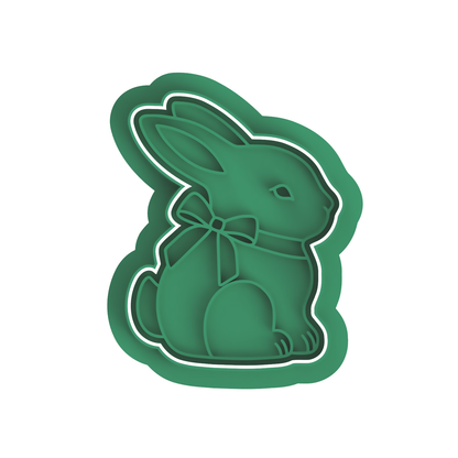 Classic Chocolate Easter Bunny Cookie Cutter & Stamp