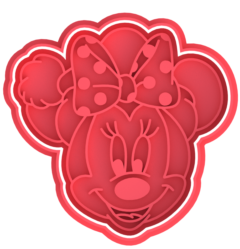 Christmas Disney Mickey Minnie Cookie Cutter & Stamp