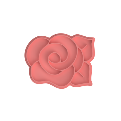 Rose Flower Cookie Cutter & Stamp