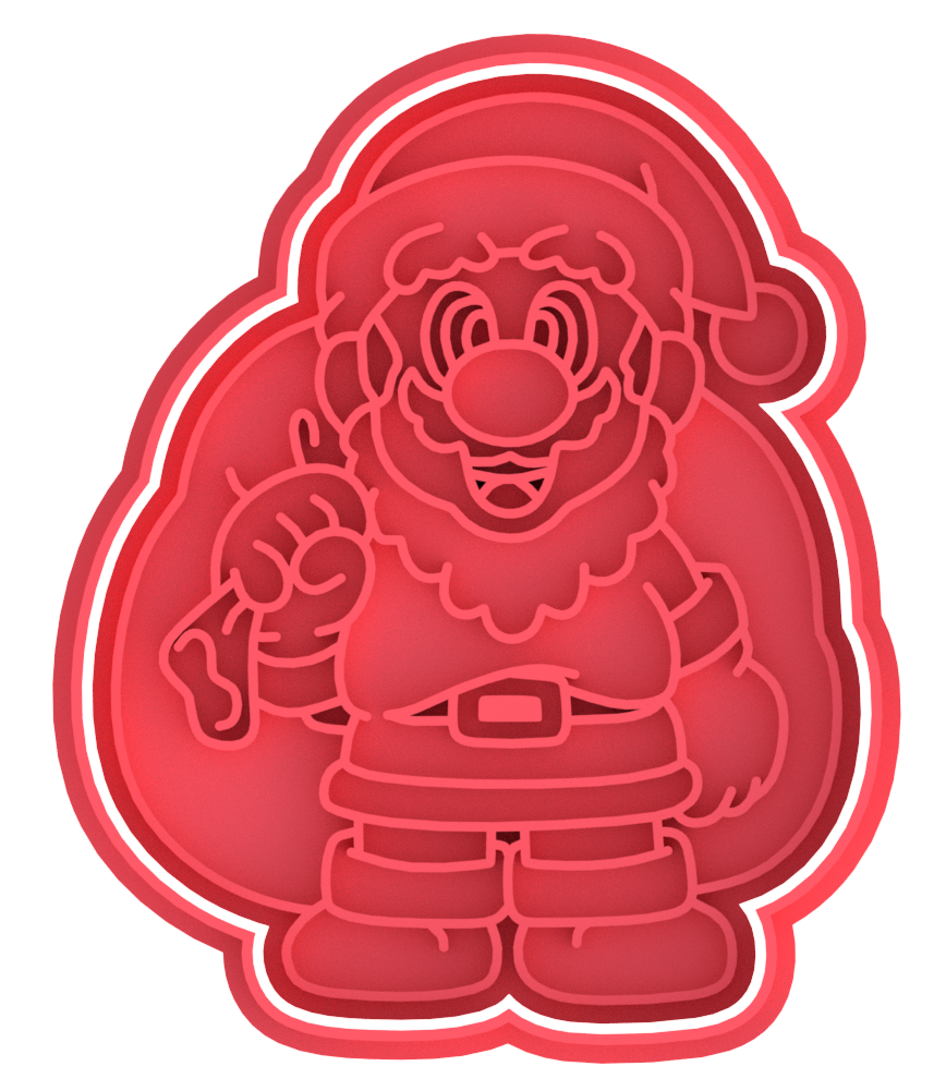 Christmas Mario Cookie Cutter & Stamp