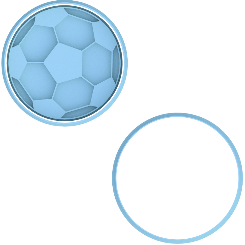 Soccer Ball Cookie Cutter & Stamp