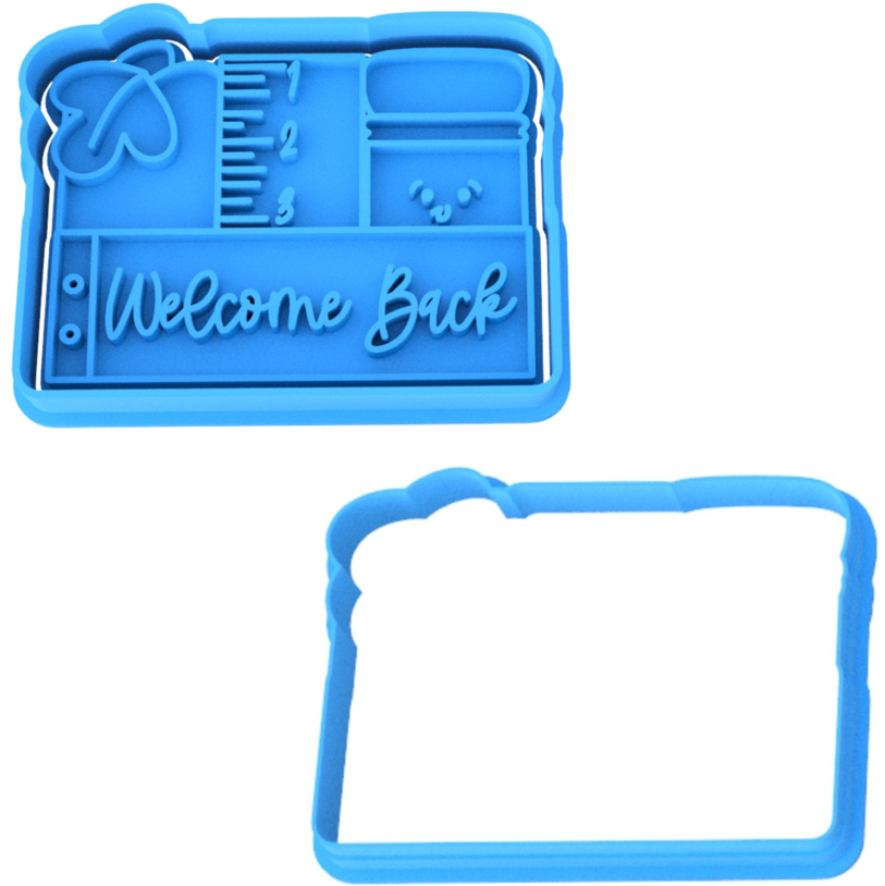 Welcome Back Teacher Cookie Cutter & Stamp