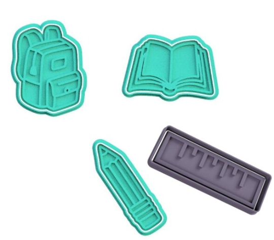 Back To School Elements Cookie Cutter & Stamp
